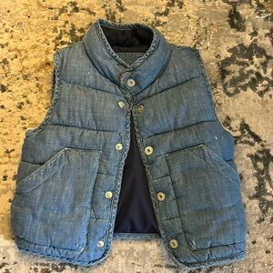 Baby Gap denim puffer vest in size 2T.